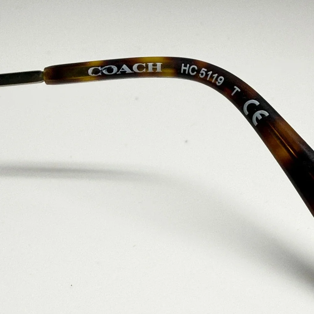 Coach HC 5119 Light Gold Rectangular Metal Eyeglass Frames 53-17-140 Tortoise